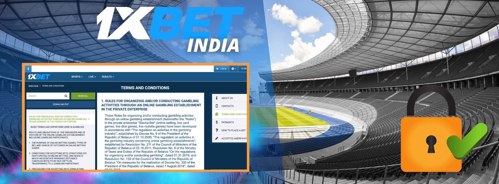 india betting site 1xBet key features